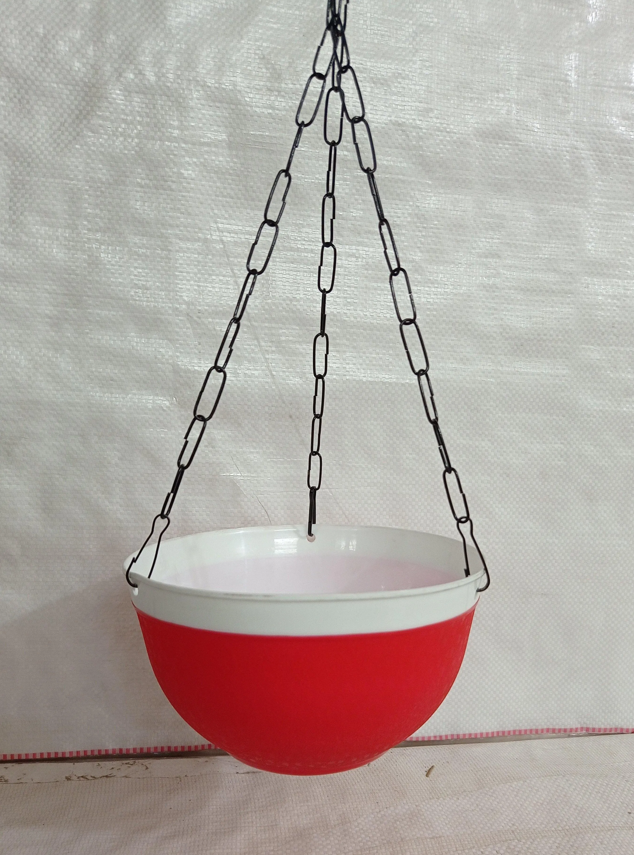 16 cm Double Color Hanging Pot (Red)