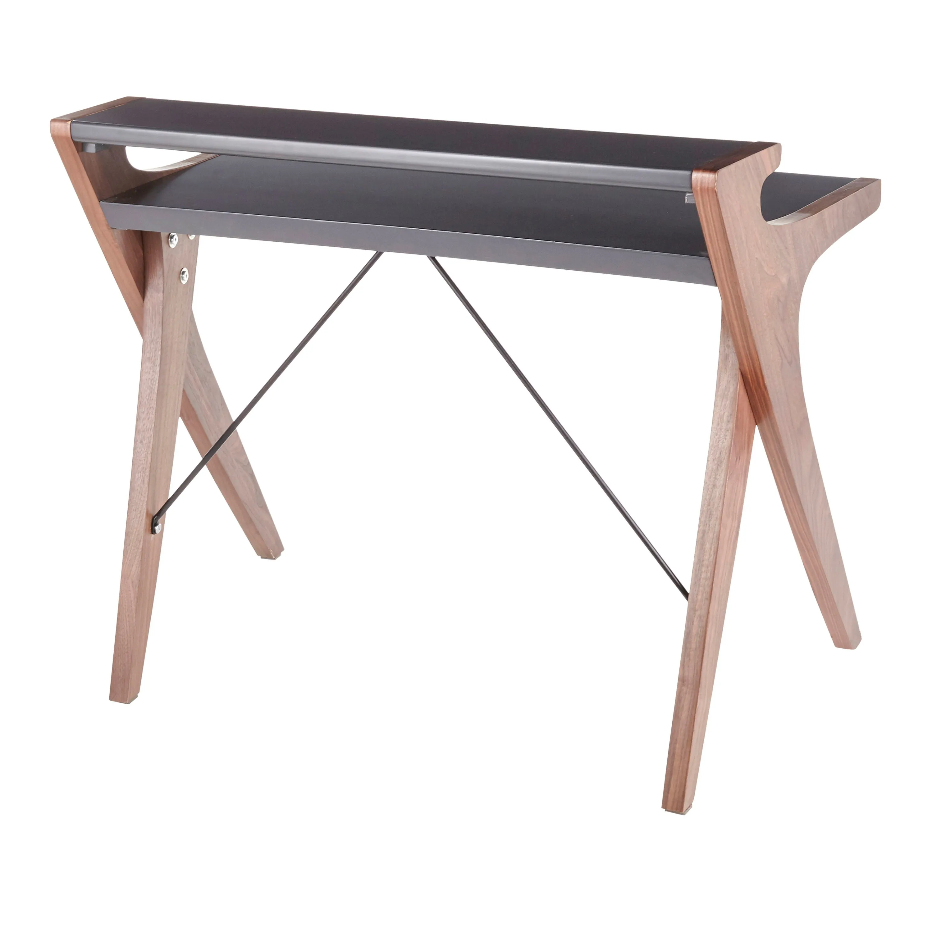 Archer - Contemporary Desk - Walnut / Gray by Couch.com