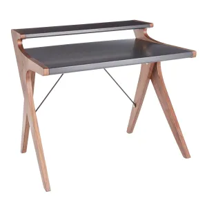 Archer - Contemporary Desk - Walnut / Gray by Couch.com