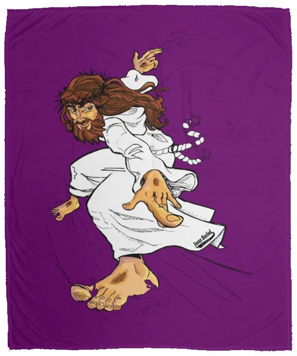 Big Jesus - Cozy Plush Fleece Blanket - 50x60