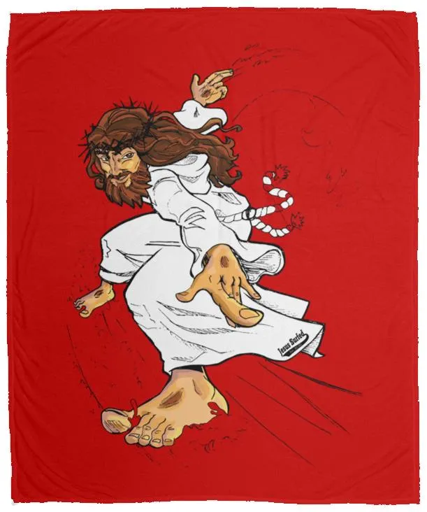 Big Jesus - Cozy Plush Fleece Blanket - 50x60