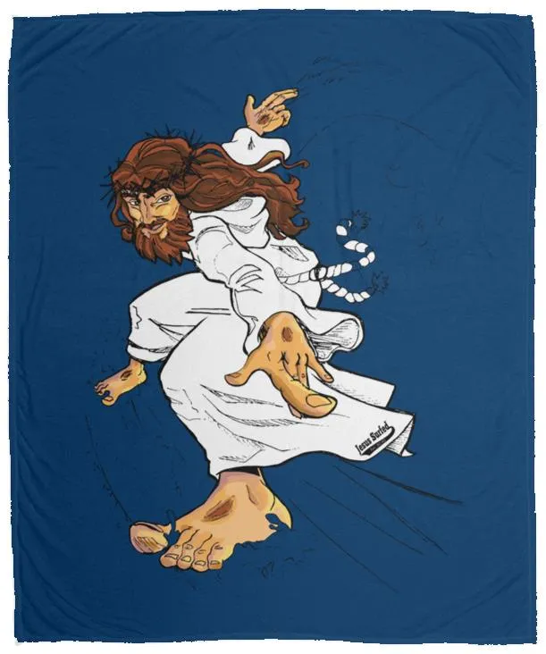 Big Jesus - Cozy Plush Fleece Blanket - 50x60