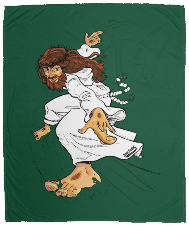Big Jesus - Cozy Plush Fleece Blanket - 50x60