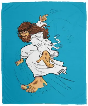 Big Jesus - Cozy Plush Fleece Blanket - 50x60