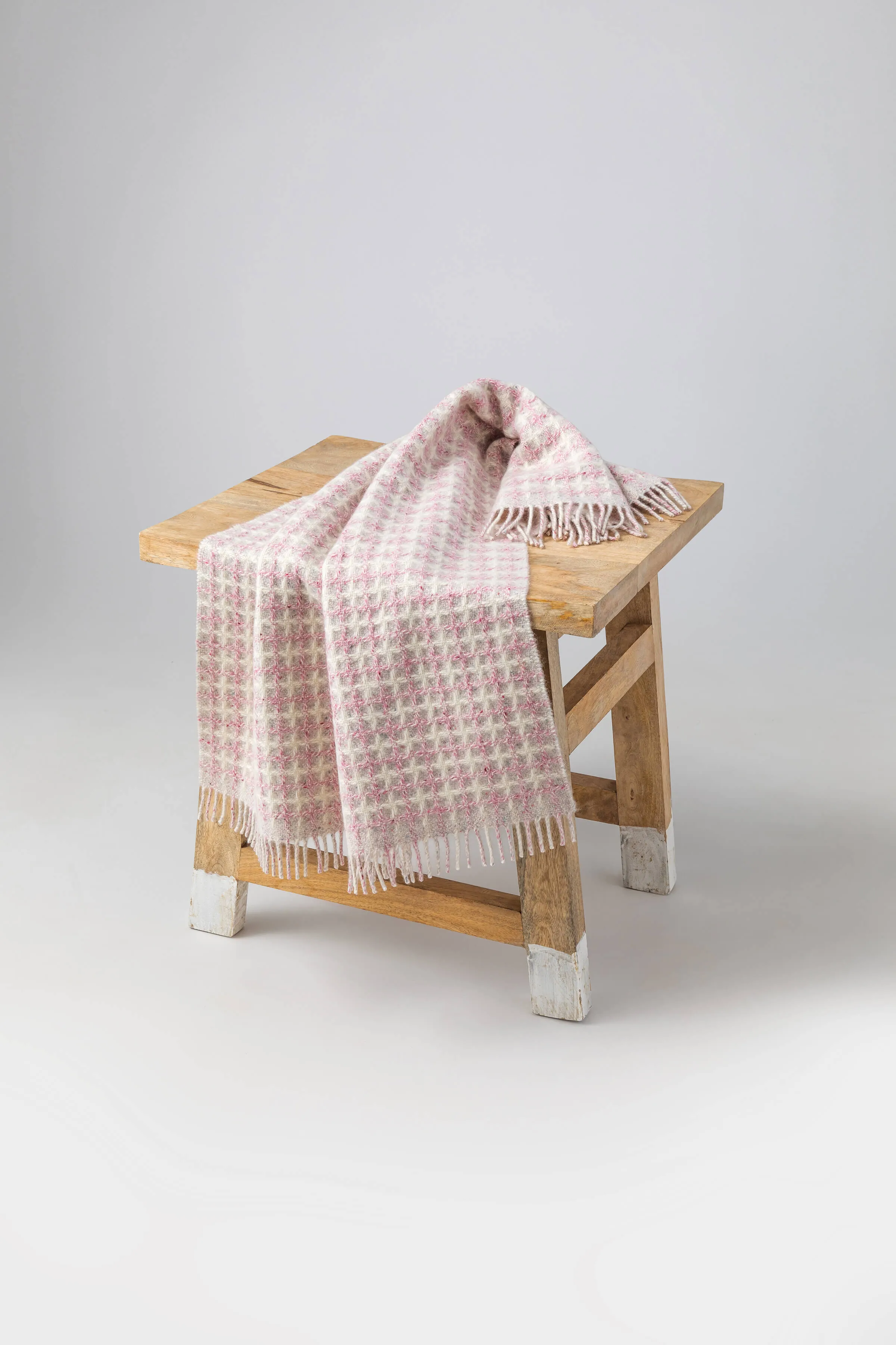 Donegal Cashmere Pink Baby Blanket