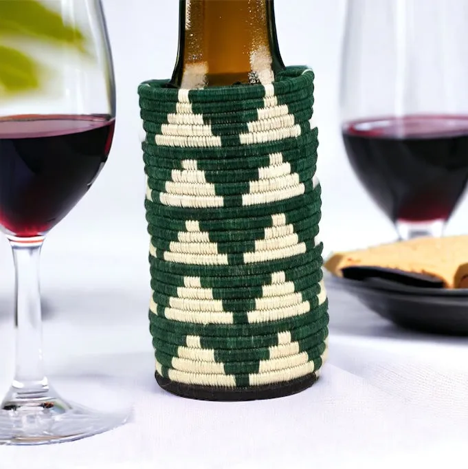 GREEN & WHITE PYRAMID VASE / PLANTER