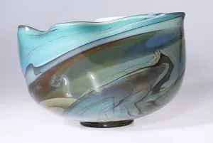 Kimono Bowl (Amber-blue)