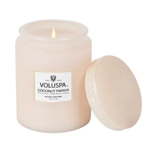 Large Glass Jar Candle (Coconut Papaya)