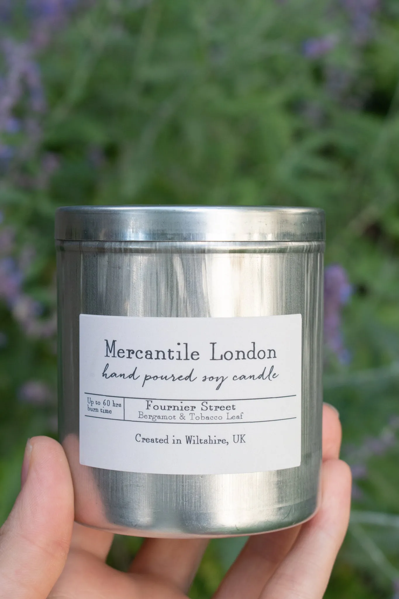 Mercantile London Fournier Street Bergamot And Tobacco Leaf Tin Candle