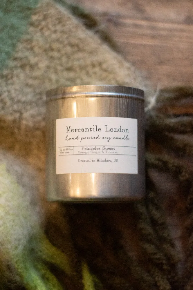 Mercantile London Princelet Street Orange Ginger And Turmeric Tin Candle