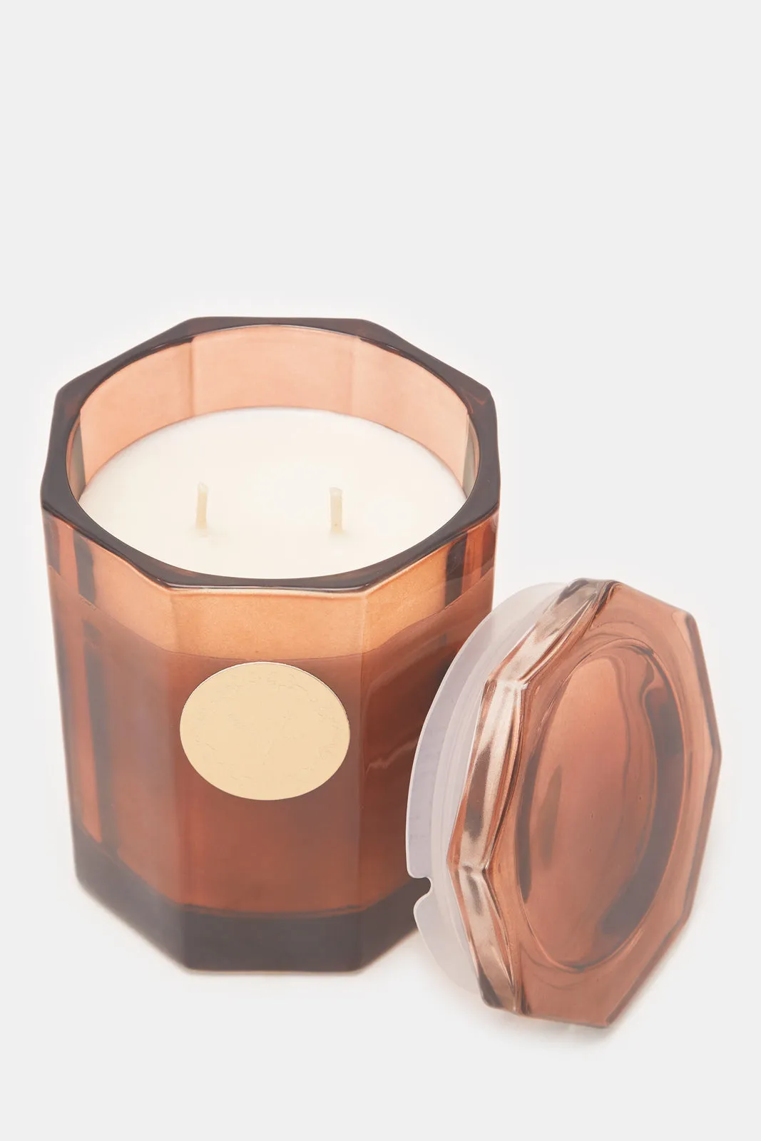 Midnight Bourbon Scented Candle Jar With Lid (M)