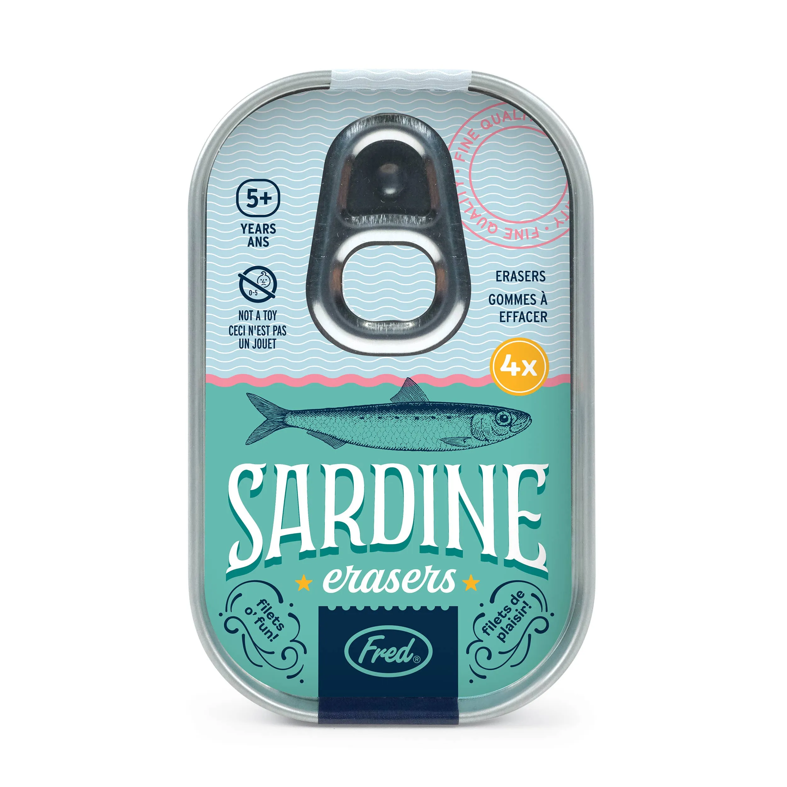 Sardine Erasers (Set of 4)