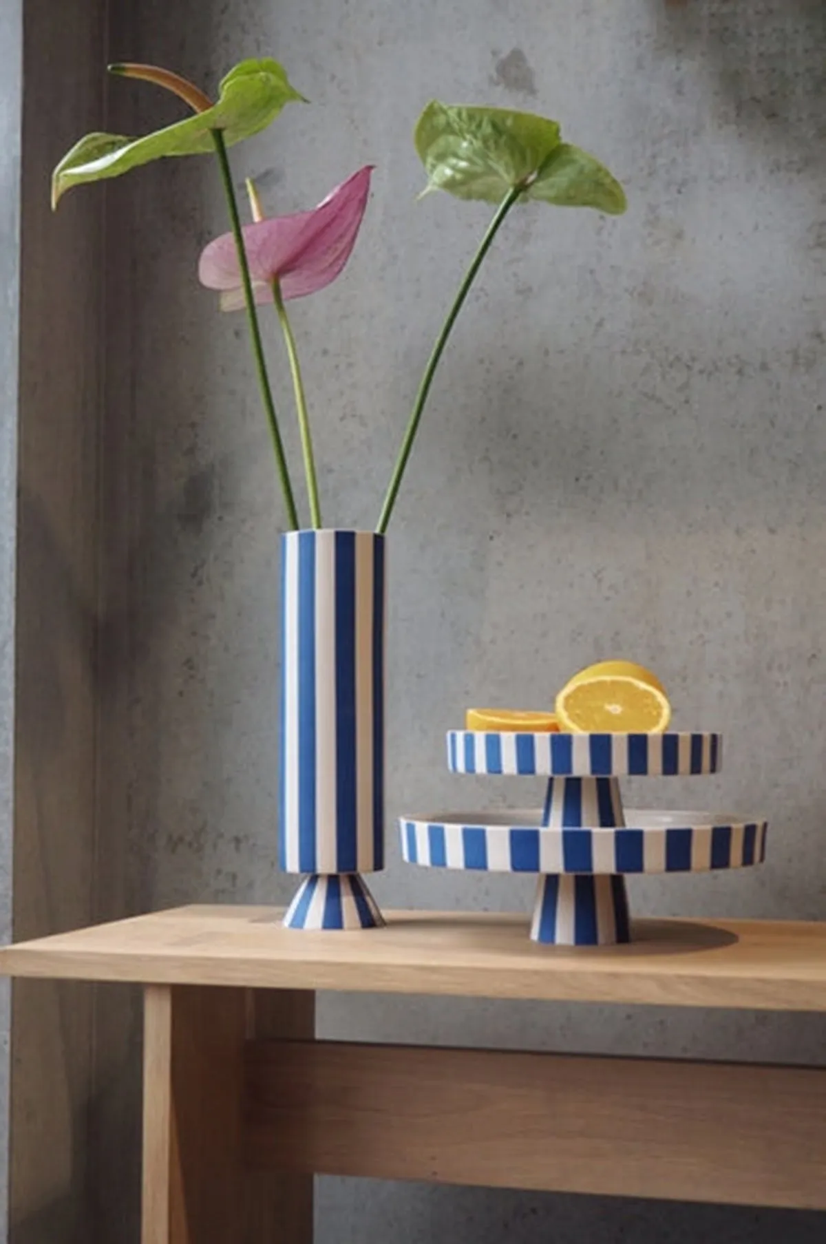 Toppu Vase Optic Blue