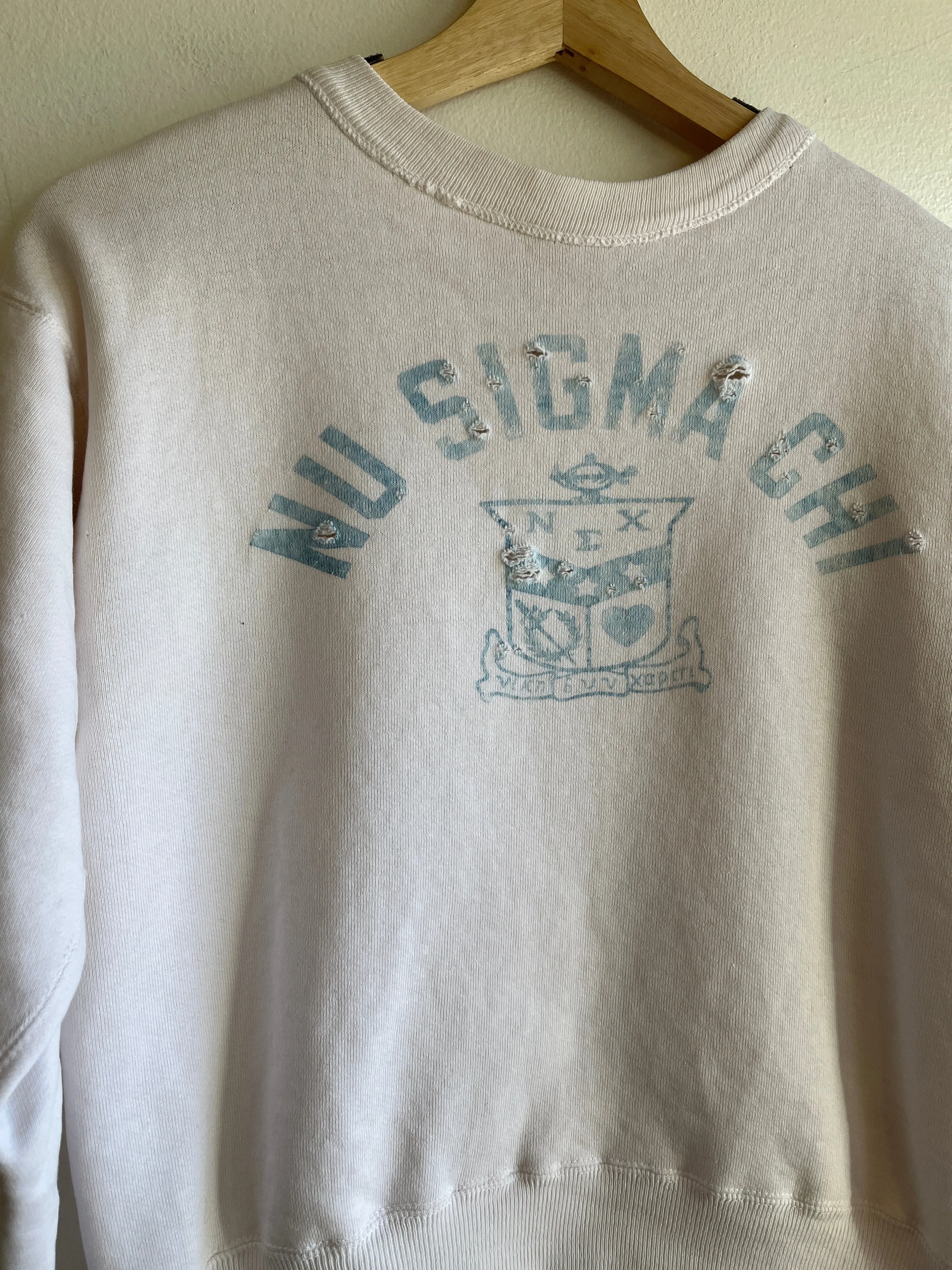 Vintage 1950s Champion Running Man Nu Sigma Chi Sweatshirt