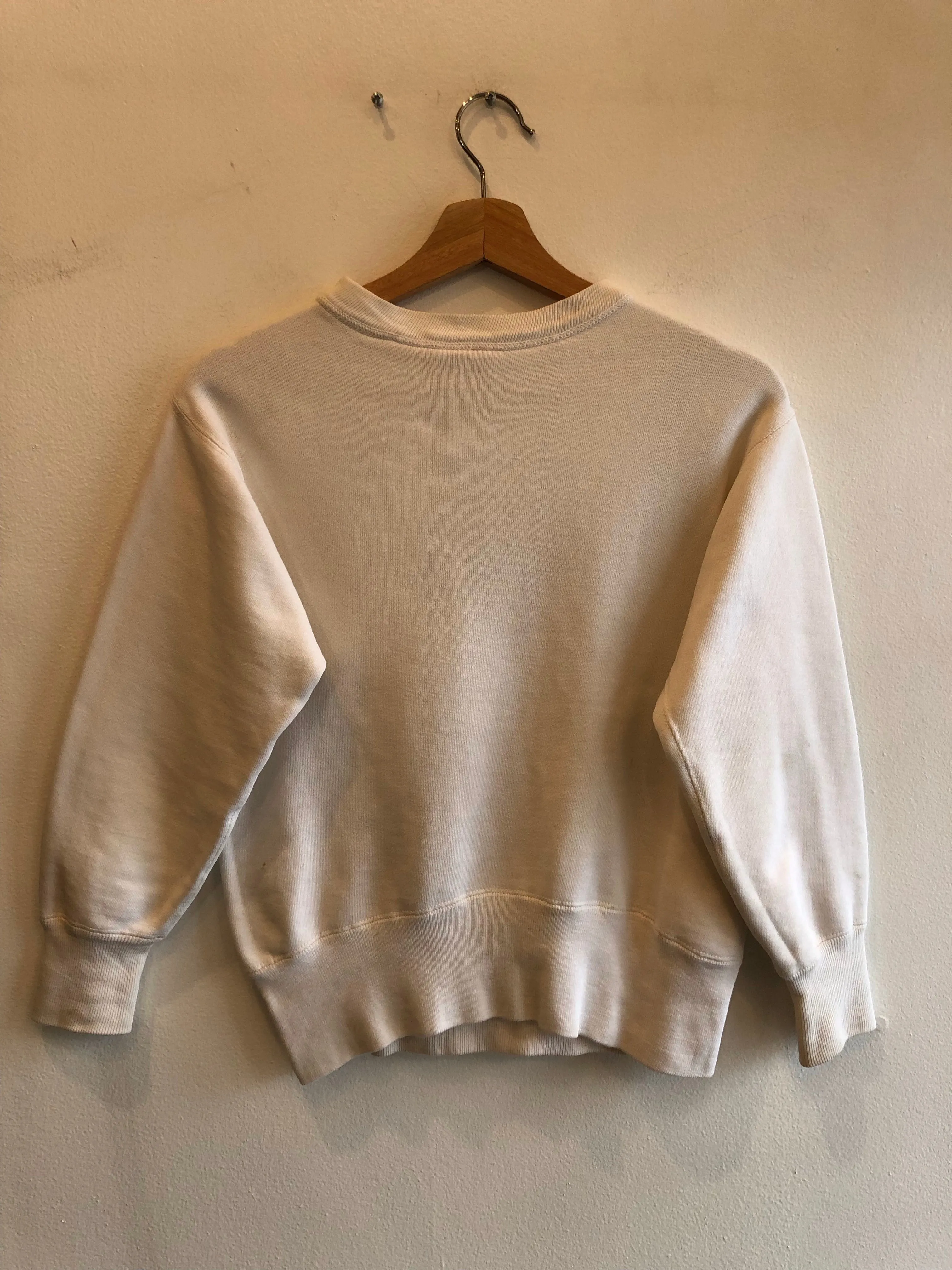 Vintage 1950s Champion Running Man Zeta Tau Alpha Flock-Printed Sweatshirt