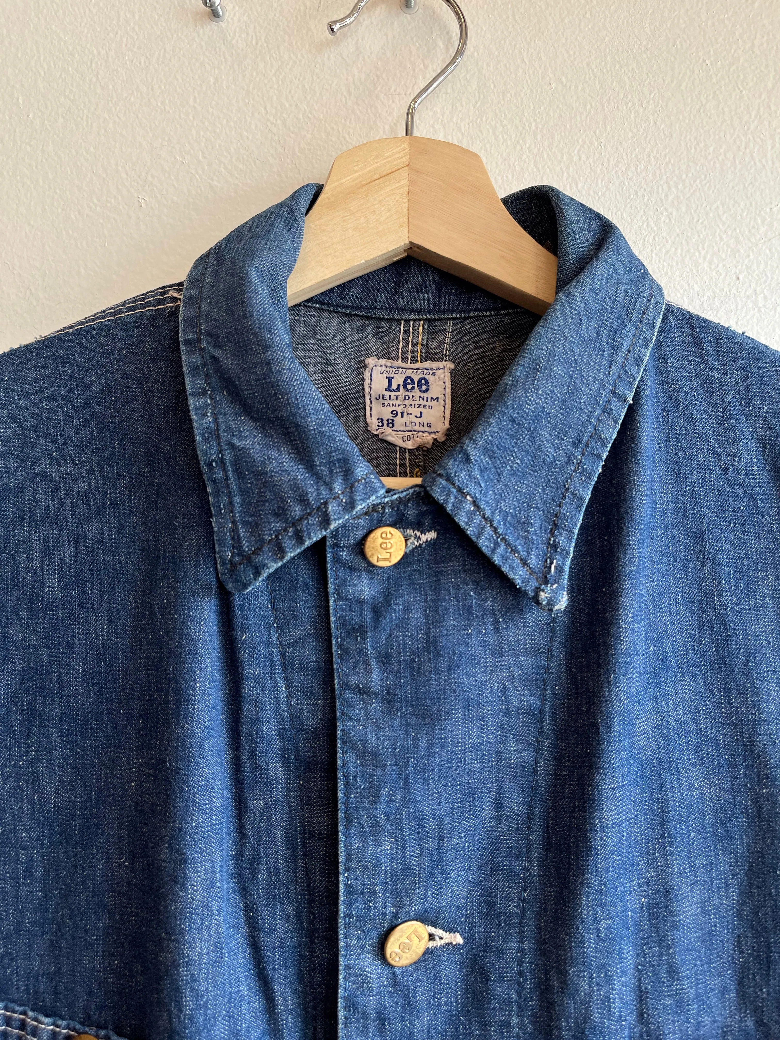 Vintage 1960s Lee Jelt Denim 91-J Chore Jacket