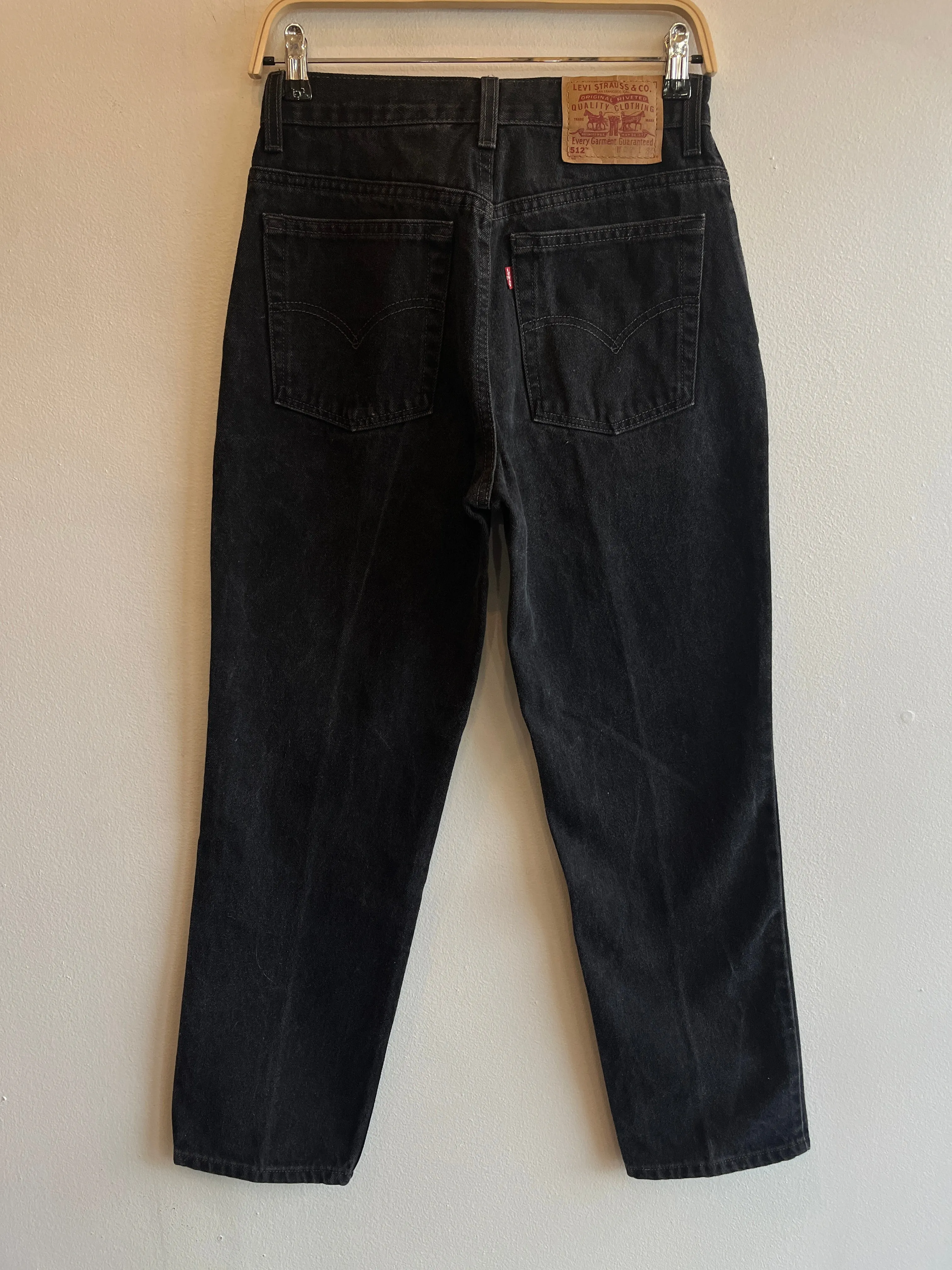 Vintage 1990's Levis 512 Black Denim Jeans