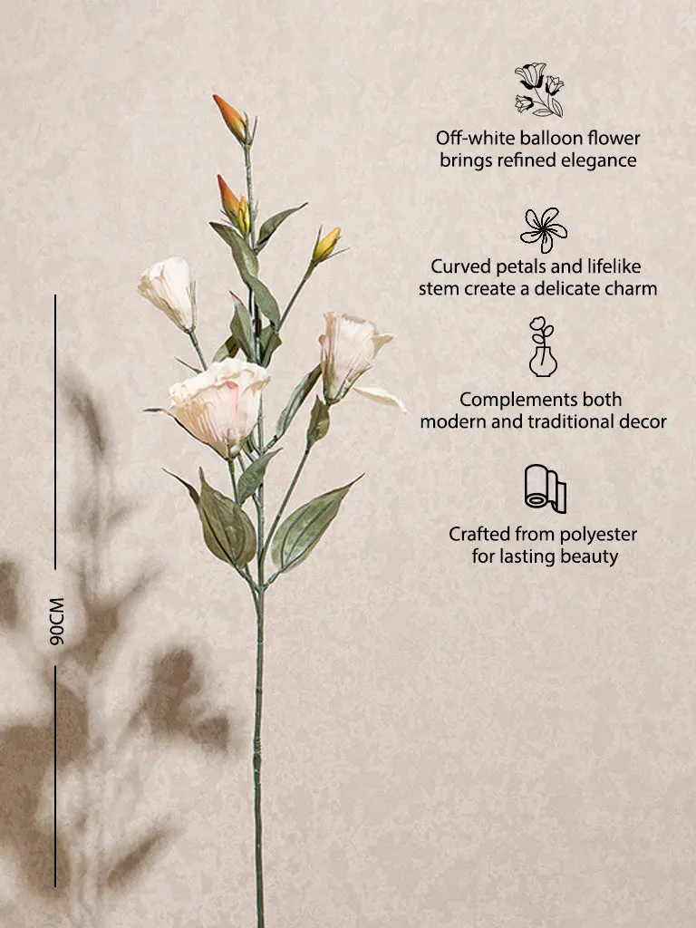 Westside Home Off-White Single Artificial Balloon Flower